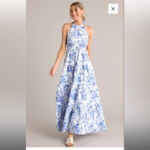 Floral Halter Maxi Dress